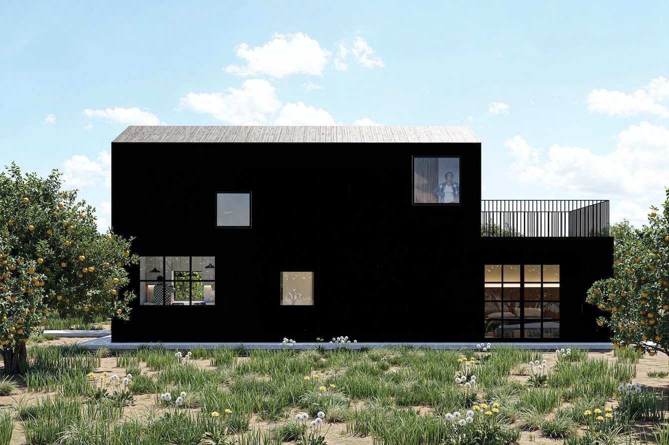 Render de vivienda diseñada por Meridiana Arquitectura